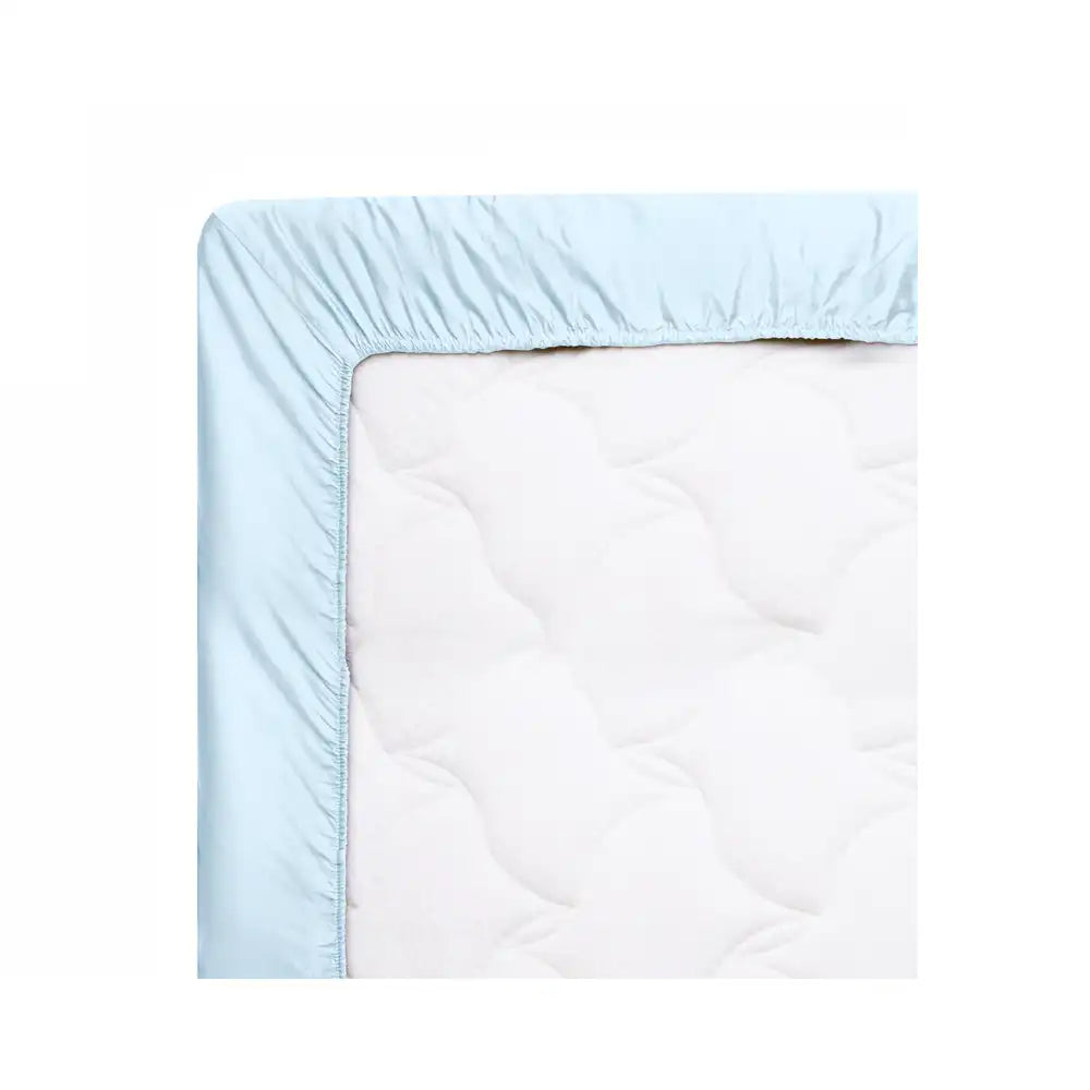 ths giza cotton super king fitted bed sheet baby blue