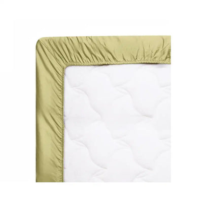 ths giza cotton extra super king fitted bed sheet sage green