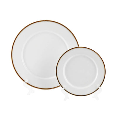 Porceletta Porcelain Flat Plate Ivory Mocha, 18 cm