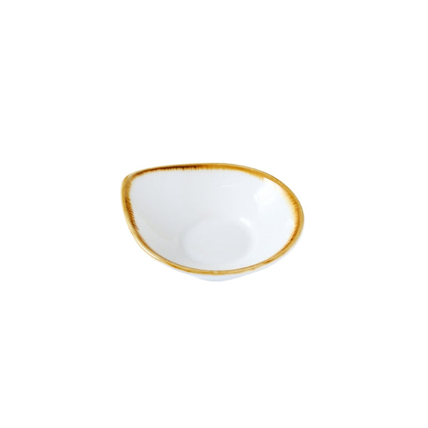 Porceletta Porcelain Sauce Dish Ivory Mocha, 10 cm