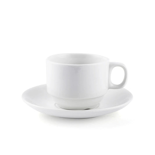 Porceletta Porcelain Coffee Cup & Saucer Ivory, 80 ml