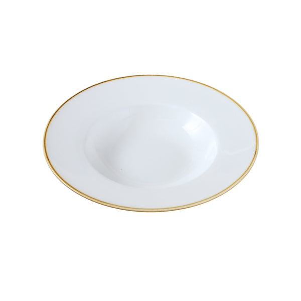 Porceletta Porcelain Soup Plate Ivory Mocha, 23 cm