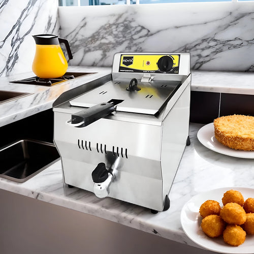 Remta 10 L Electric Fryer with Oil Drain Tap, 3200 W