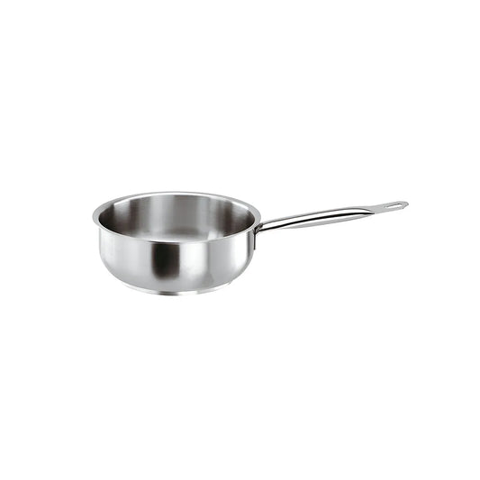 Paderno Stainless Steel Curved Sauté Pan Rounded Bottom, 1.7 L