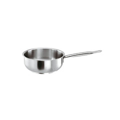 Paderno Stainless Steel Curved Sauté Pan Rounded Bottom, 2.2 L