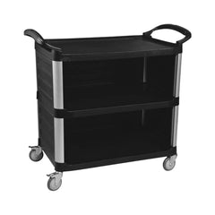 Jiwins Plastic Service Cart with Panel Black/Silver, 85 x 59 cm