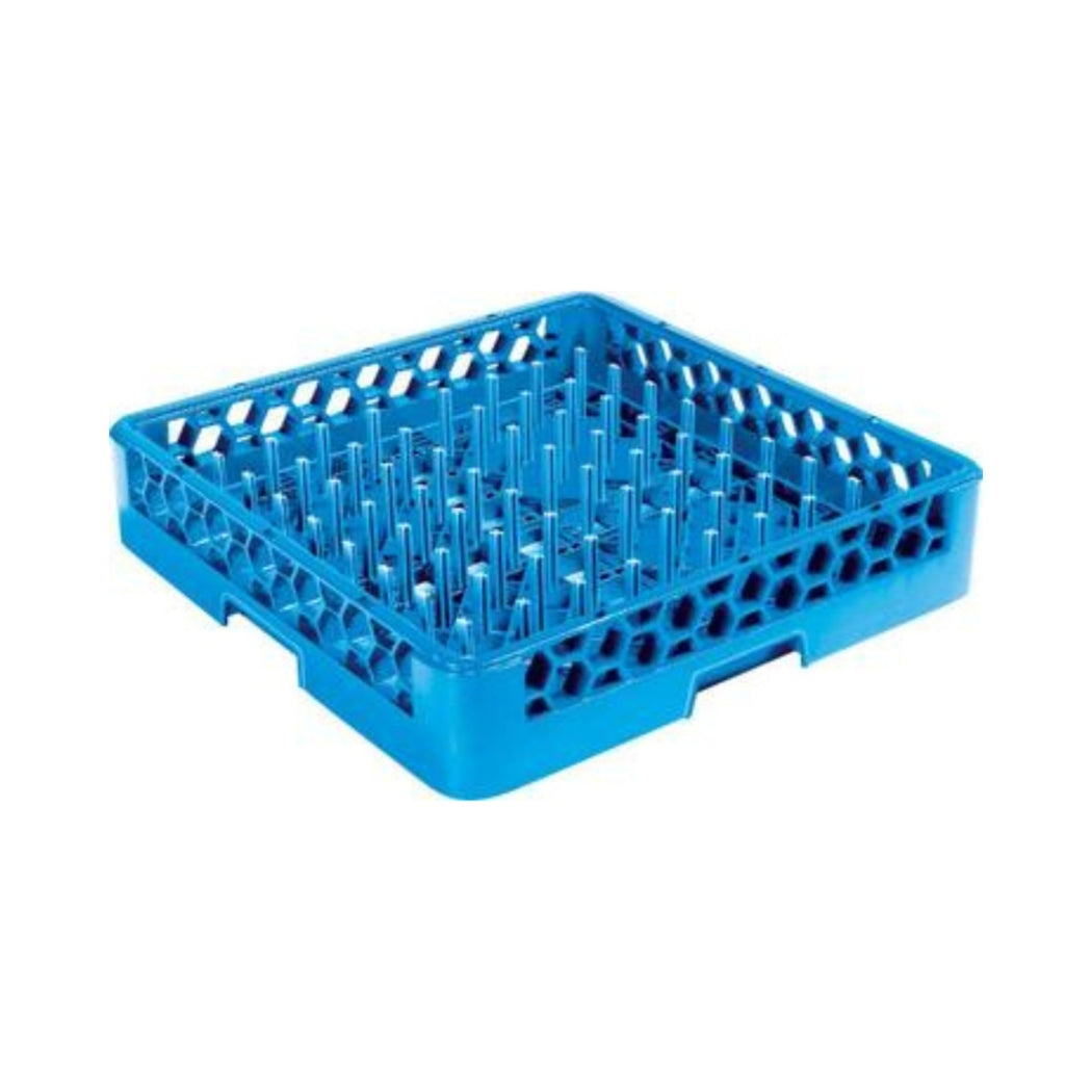 Jiwins Plastic Open Plate & Tray Rack 64 Compartment Blue, 49 cm