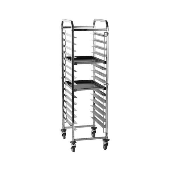 Jiwins Stainless Steel European Sheet Pan 15 Tier Trolley Silver, 46.6 x 62 cm