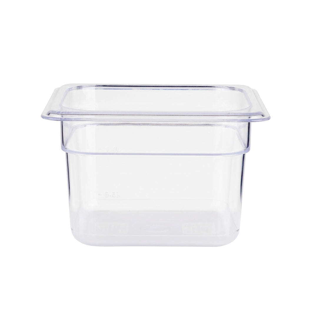 Jiwins PC Plastic GN 1/4 Gastronorm Pan Clear, 15 cm