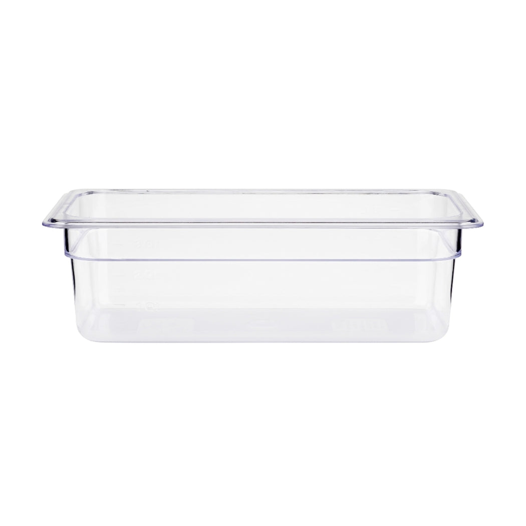 Jiwins PC Plastic GN 1/6 Gastronorm Pan Clear, 6.5 cm