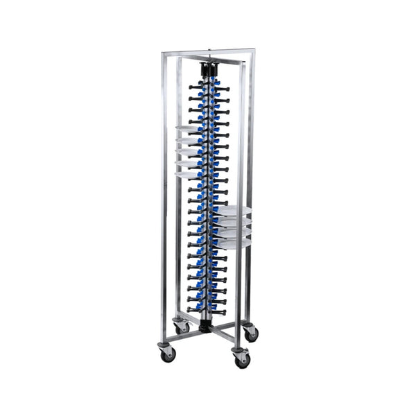 Jiwins Iron Mobile Plate Rack for 84 Plates Blue, 73 cm