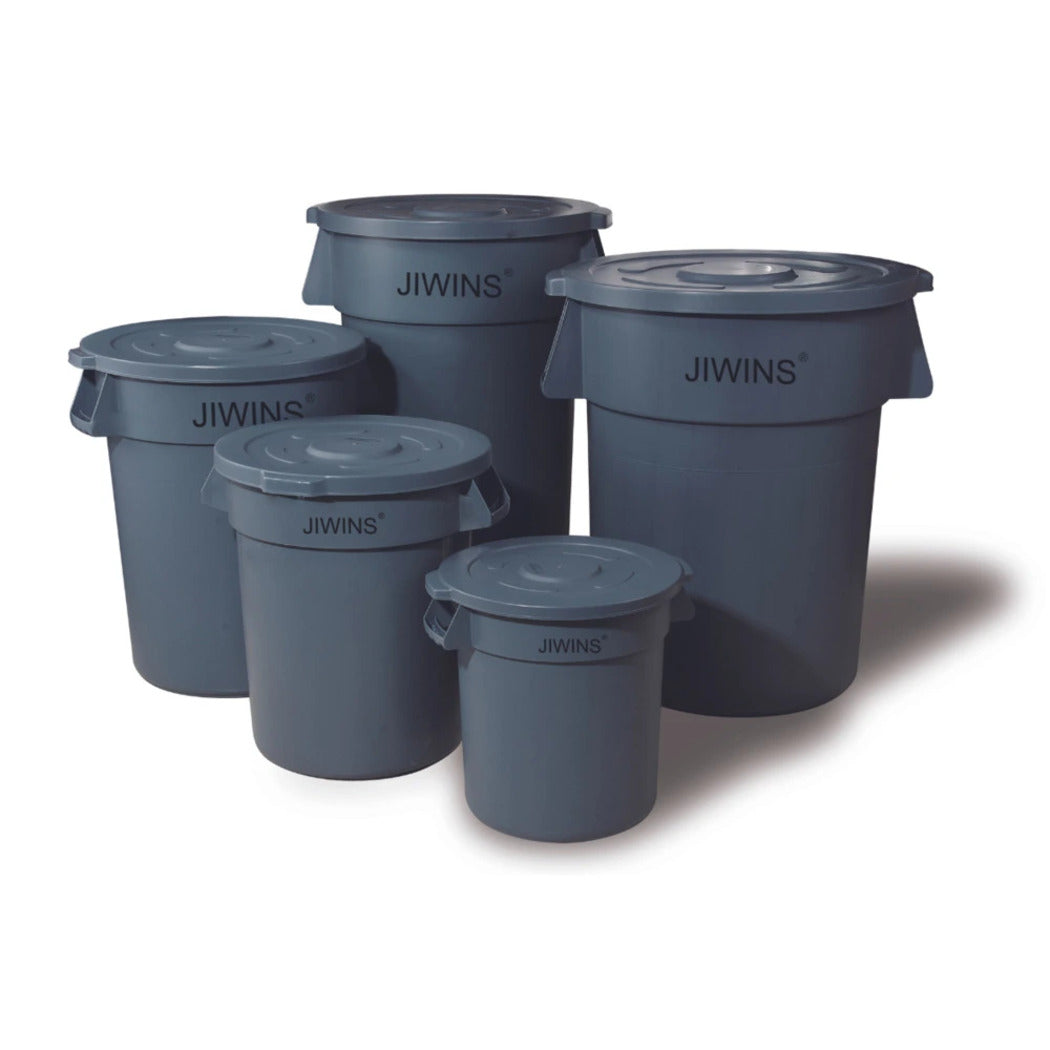 Jiwins Plastic Recycle Bin Grey, 37.9 Ltr