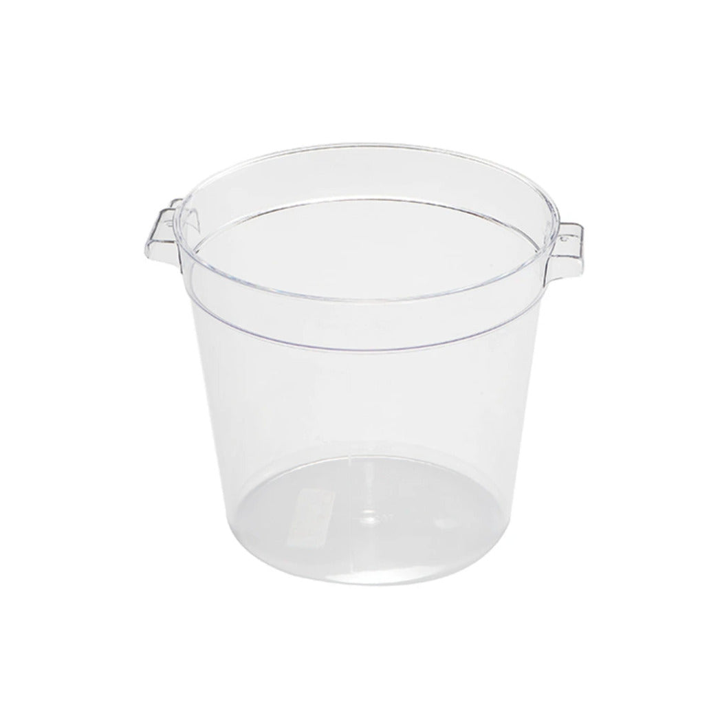 Jiwins Plastic Food Storage Container Round Clear, 1 Qt