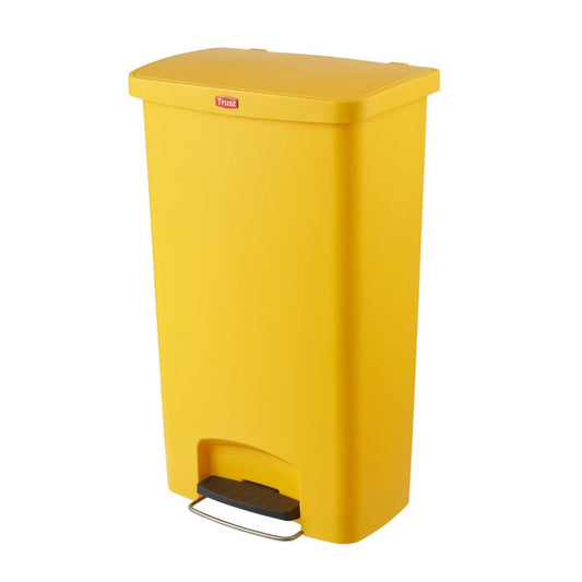 Trust Commercial 1307 Y Polypropylene Pedal Bin 50 Litres, Yellow - HorecaStore