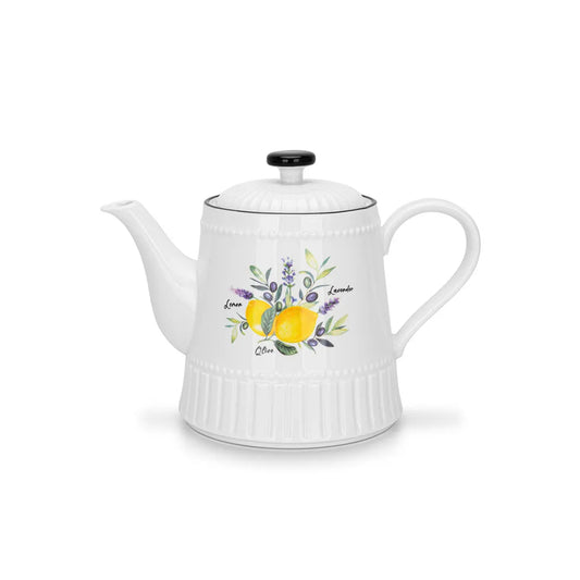 Lemon Provence Series Porcelain Tea Pot, 1 ltr. Capacity