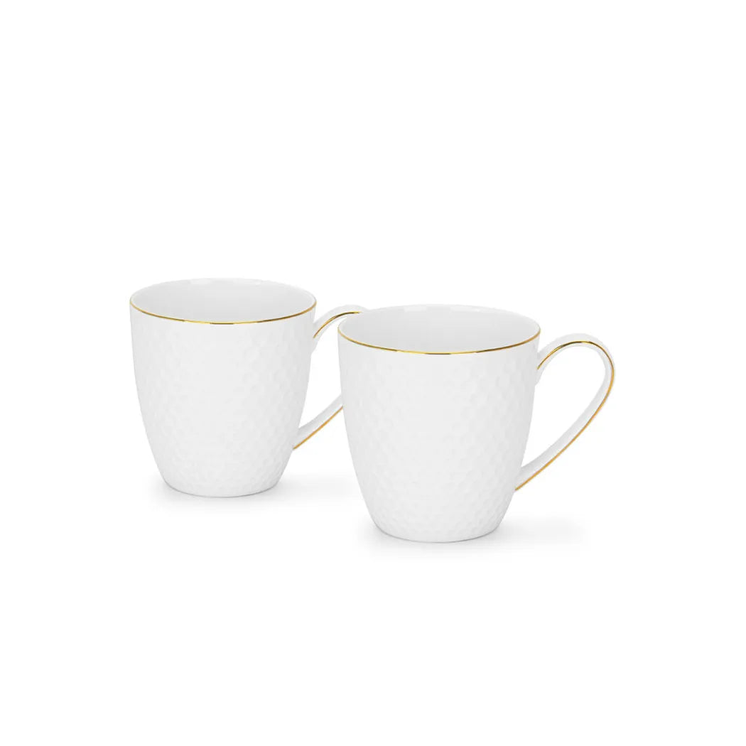 NOEMI Fine Bone China 2-Piece Mugs, 400 ml