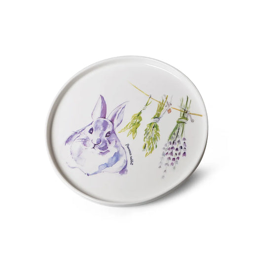 Rabbit Provence Design Porcelain Plate, 25 cm