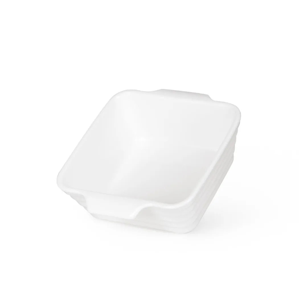 Porcelain 3-Piece Square Baking Dish, 200 ml Capacity, 11 x 4.5 cm