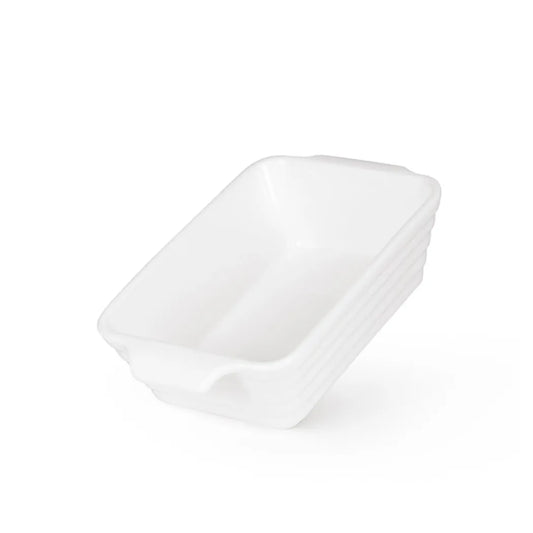 Porcelain 3-Piece Rectangular Baking Dish, 220 ml Capacity, 13 x 9 x 4.5 cm