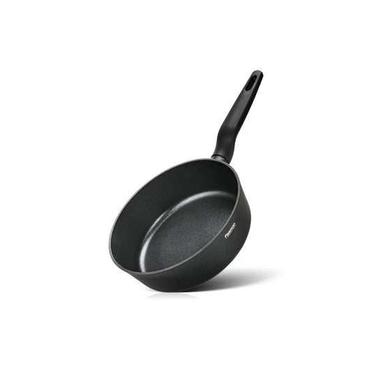 Aluminium Non-Stick Deep Frying Pan with Double Screw Handle in Black Color, 24 cm