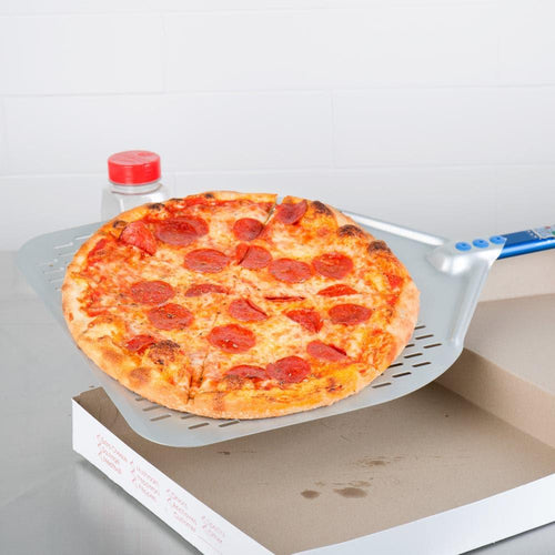 GI Metal A-37RF/60 Aluminium Rectangular 36 X 36 CM Perforated Pizza Peel With 60 CM Handle