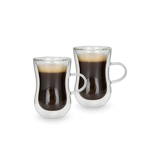 2-Piece Borosilicate Glass Double Wall Cups, 150 ml