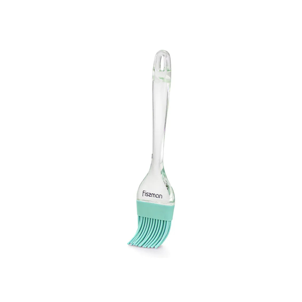 Silicon Brush with Transparent Handle in Mint Green Color, 22 cm