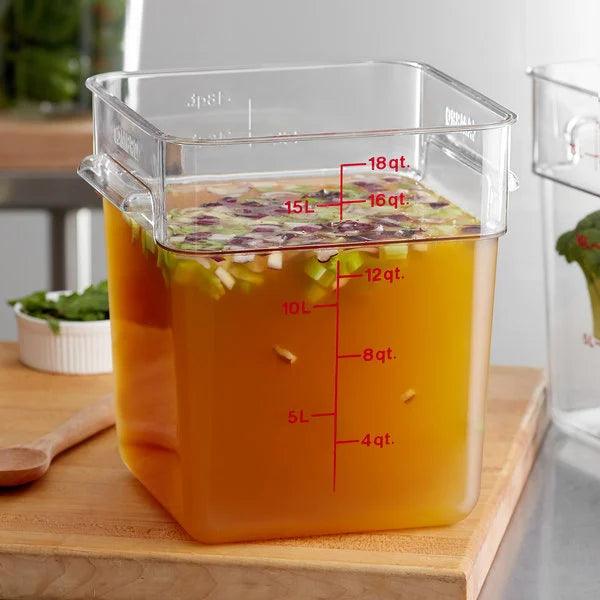 Cambro Camsquares Classic 18SFSCW135 Food Storage Container 17L   HorecaStore