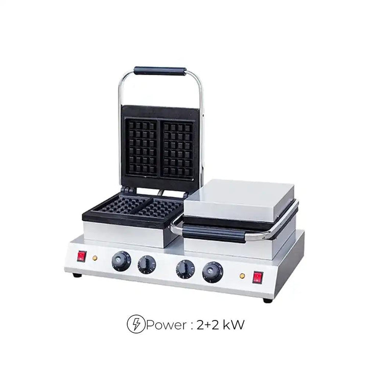 THS HF-2F Waffle Baker 2 + 2 kW, 60 x 45 x 25 cm - HorecaStore