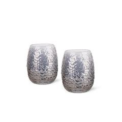 Solid Glass 2 Piece Tumbler Glass Set in Grey Color, 360 ml