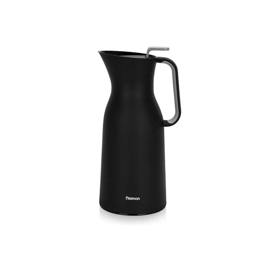 Vacuum Insulated Glass Flask in Black and Pink Color, 1 ltr.