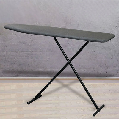 Roomwell Adjustable Height Prestige Anti-Theft Flame Retardant Metallic Cover Ironing Board, L 139 x W 40.5 cm Black