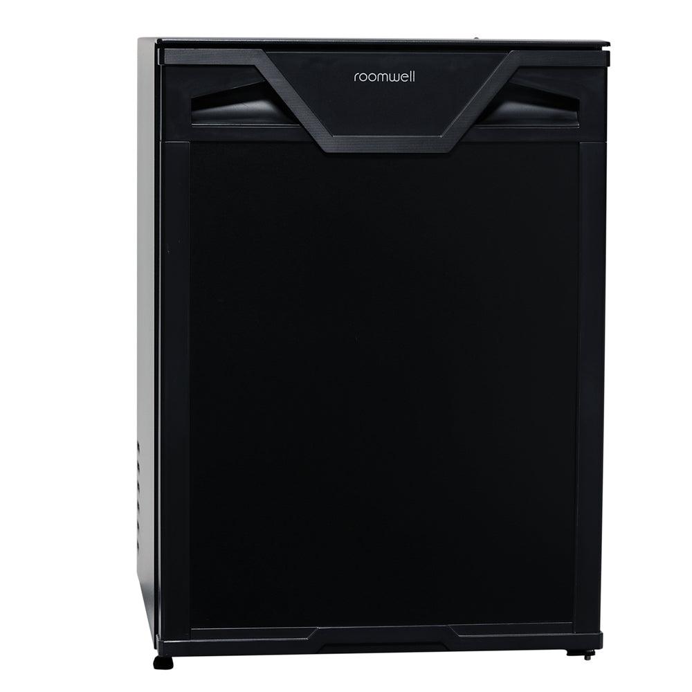 Roomwell UK High Cool Absorption Minibar, Solid Door 30 Liters, H 49 x W 40 x D 40.6 cm, 100% Silent, Ultra-Cooling, CFC/HCFC Free, Color Black - HorecaStore