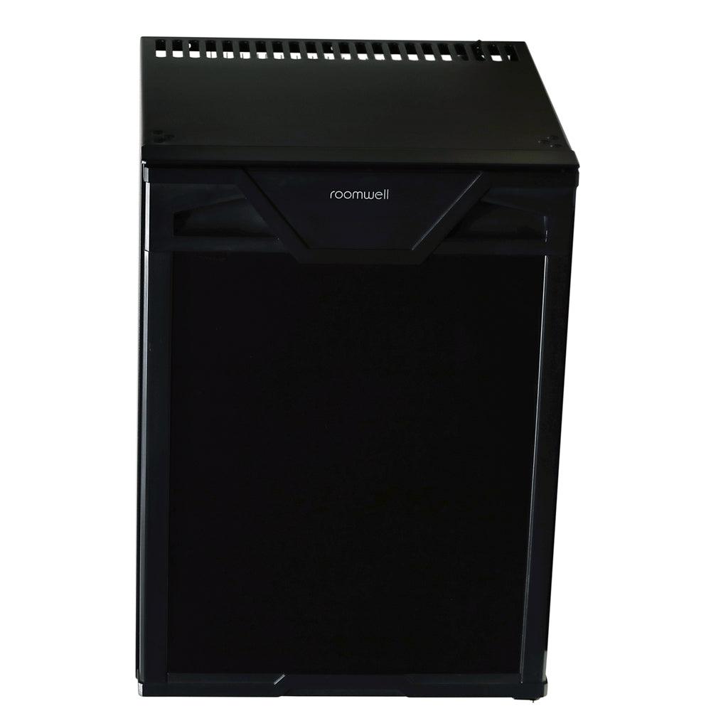 Roomwell UK High Cool Absorption Minibar, Solid Door 30 Liters, H 49 x W 40 x D 40.6 cm, 100% Silent, Ultra-Cooling, CFC/HCFC Free, Color Black - HorecaStore