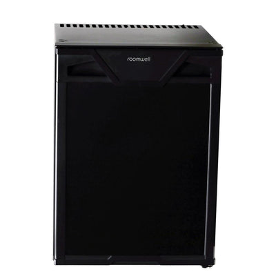 Roomwell UK High Cool Absorption Minibar, Solid Door 30 Liters, H 49 x W 40 x D 40.6 cm, 100% Silent, Ultra-Cooling, CFC/HCFC Free, Color Black - HorecaStore