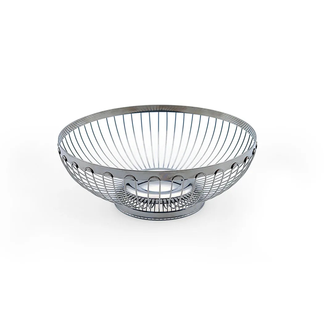 Wundermaxx Stainless Steel Vegetable and Fruit Wire Basket Mirror Finish, Ø 21CM, H 9.5CM