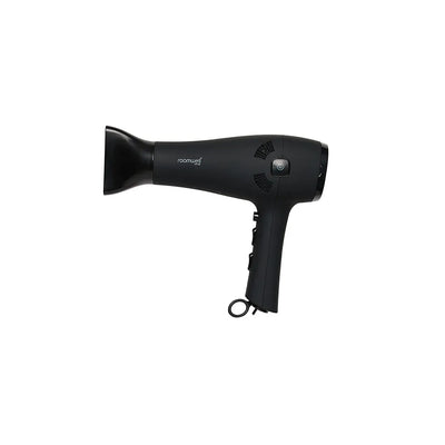 Roomwell Revo Cord Keeper Hair Dryer, Powerful 1800-2100 W, Fast Drying with 2 Speed, 3 Heat Settings, Cool Button Black