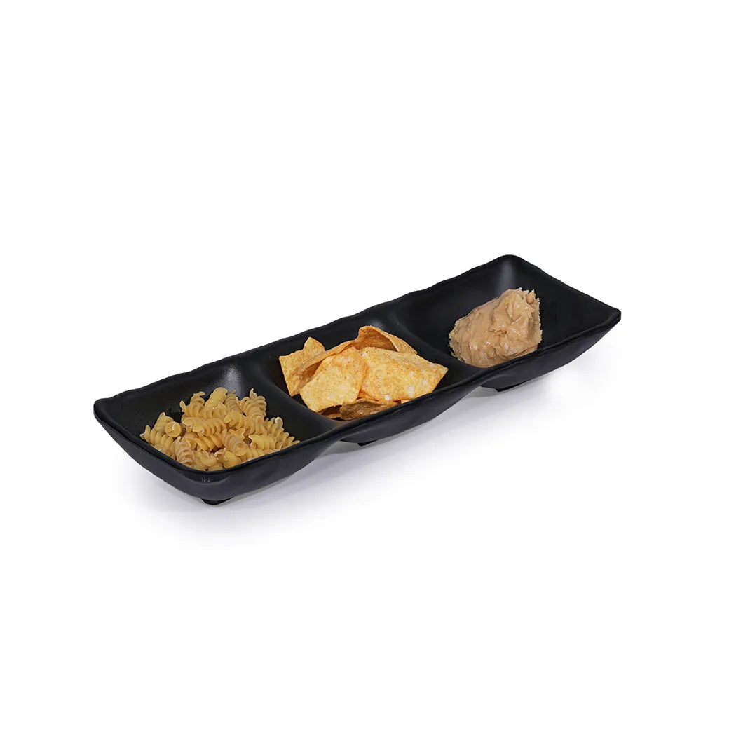 Kulsan 25326 BL Melamine Fingerfood Bowl, 26.5 x 8.8cm, Color Black