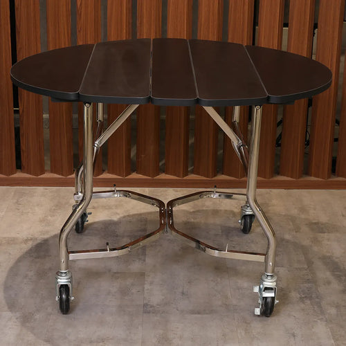 Wheelmate USA Tri-Foldable Wooden Room Service Table