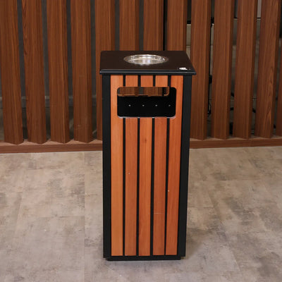 Street/Wood Outdoor Recycle Garbage Bin size. L45 x W45 x H85 cm