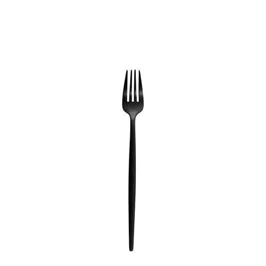 Furtino England Oscar Dessert Fork Matt Black 18/10 Stainless Steel Dessert Fork 8mm, Pack Of 12 - HorecaStore