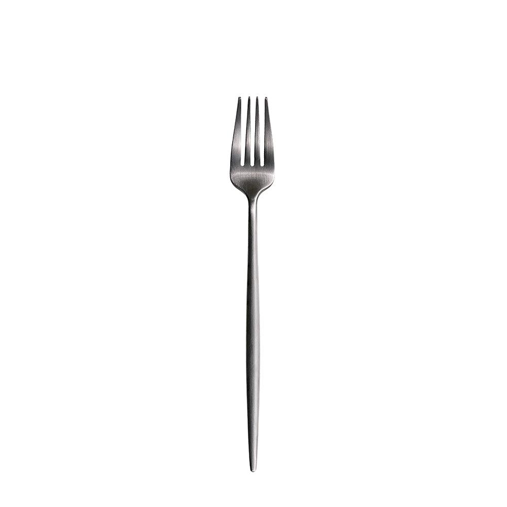 Furtino England Oscar Dessert Fork Matt Silver 18/10 Stainless Steel Dessert Fork 8mm, Pack Of 12 - HorecaStore