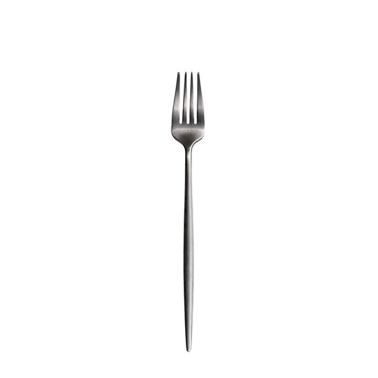 Furtino England Oscar Dessert Fork Matt Silver 18/10 Stainless Steel Dessert Fork 8mm, Pack Of 12 - HorecaStore