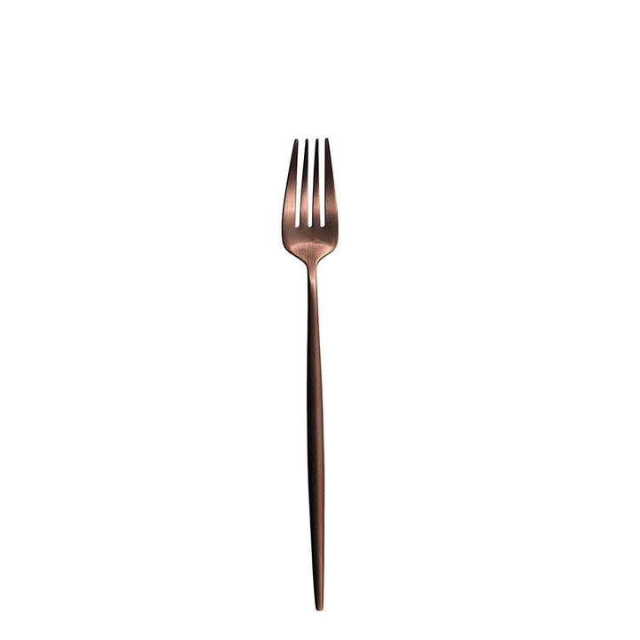 Furtino England Oscar Table Fork Matt Copper 18/10 Stainless Steel Table Fork 8mm, Pack Of 12 - HorecaStore