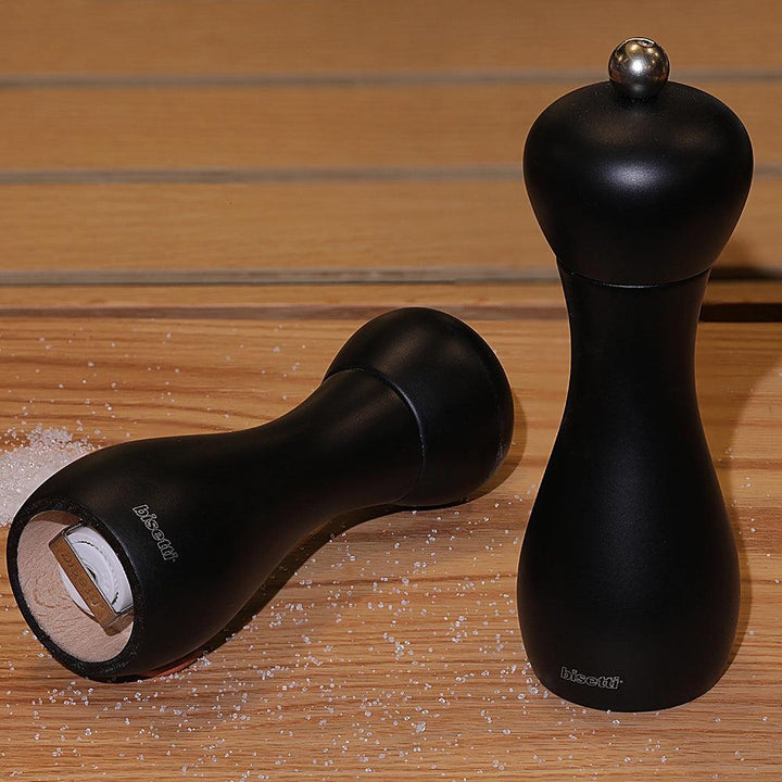 Bisetti 42501 Beechwood Rimini Pepper Mill Black, 18CM - HorecaStore