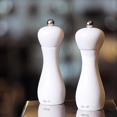 Bisetti 42502 Beechwood Rimini Pepper Mill White, 18CM