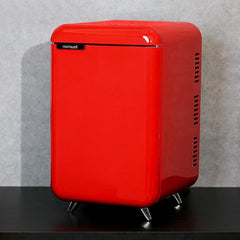 Roomwell Retro Compressor Minibar 40 Litres, H 65.5 x W 40 x D 44 cm, Energy Efficient, Fast Cooling, Color Red