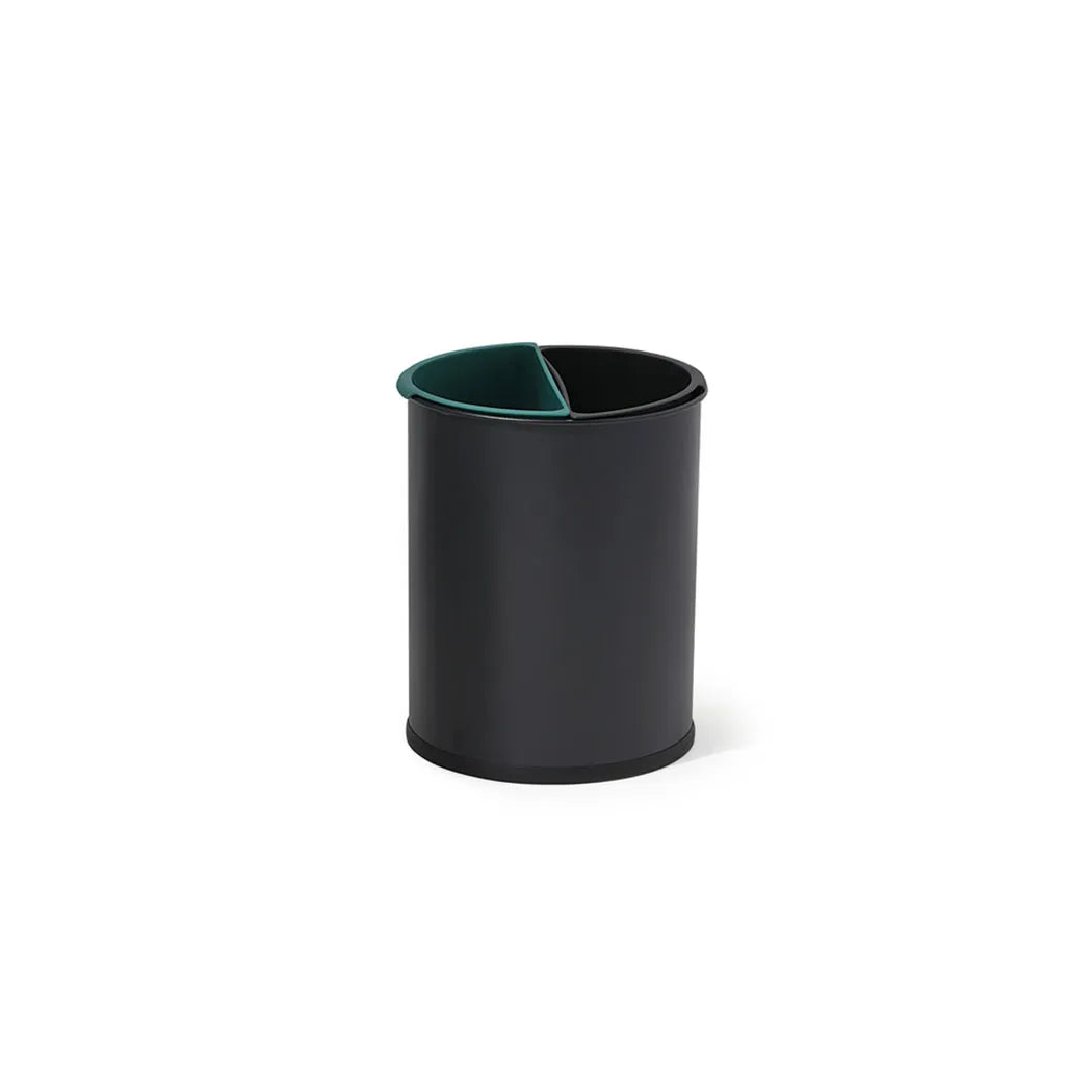 Roomwell Metal Duo Seperation  Recycle Guestroom Bin 2 x 5 Litres, Color Black