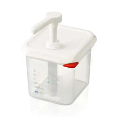 Araven Sauce Dispenser GN 1/6 Pump 2.6 L 17.6 cm x 16.2 cm x 19 cm