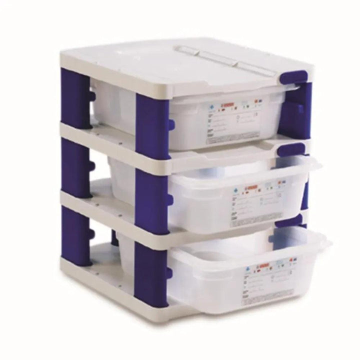 Tower With 3 Deep Food Trays GN 1/2 18L 35.7 x 31.2 x 39.7 cm   HorecaStore